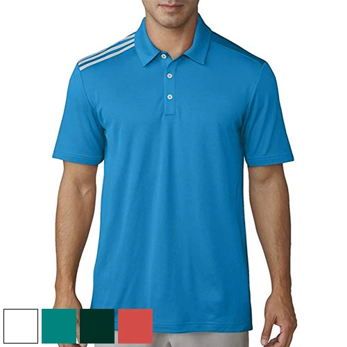 Adidas Essential 3 Stripe Polo Shirt 3 Adidas Essential 3 Stripe Polo Shirt