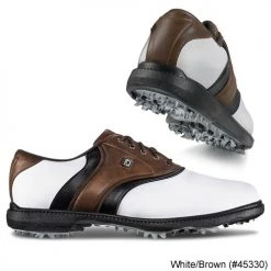 Footjoy FJ Originals Cleatd Plain Toe Twin Saddle Shoes -FAIRWAY GOLF Sales FTJ1066 1066c