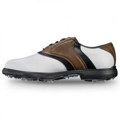 Footjoy FJ Originals Cleatd Plain Toe Twin Saddle Shoes -FAIRWAY GOLF Sales FTJ1066 1066d