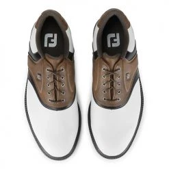 Footjoy FJ Originals Cleatd Plain Toe Twin Saddle Shoes -FAIRWAY GOLF Sales FTJ1066 1066e