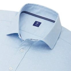 FootJoy Oxford Shirt With Overprint Shirt (Previous Season Style) -FAIRWAY GOLF Sales FTJ1274b