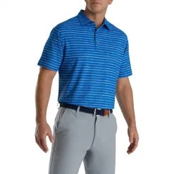Footjoy Chalk Line Print Stretch Pique Self Collar 13 Footjoy Chalk Line Print Stretch Pique Self Collar -FAIRWAY GOLF Sales FTJ1351b
