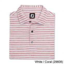 Footjoy Chalk Line Print Stretch Pique Self Collar 16 Footjoy Chalk Line Print Stretch Pique Self Collar -FAIRWAY GOLF Sales FTJ1351e