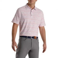 Footjoy Chalk Line Print Stretch Pique Self Collar 17 Footjoy Chalk Line Print Stretch Pique Self Collar -FAIRWAY GOLF Sales FTJ1351f