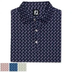 Footjoy Lisle Leaping Dolphins Print Self Collar