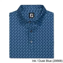 Footjoy Lisle Leaping Dolphins Print Self Collar -FAIRWAY GOLF Sales FTJ1352c