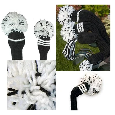 Jan Craig Black White Stripe Headcover Set 3 Jan Craig Black White Stripe Headcover Set