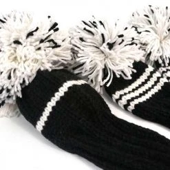 Jan Craig Black White Stripe Headcover Set 7 Jan Craig Black White Stripe Headcover Set -FAIRWAY GOLF Sales JCG0001 1b