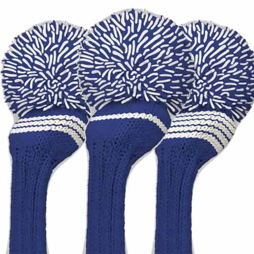 Jan Craig Royal White Stripe Headcover Set 4 Jan Craig Royal White Stripe Headcover Set - Image 2