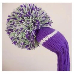 Jan Craig Purple White Meadow Stripe Headcover Set