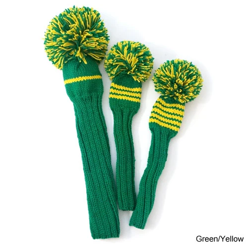 Jan Craig Green Yellow Stripe Headcover Set 4 Jan Craig Green Yellow Stripe Headcover Set - Image 2