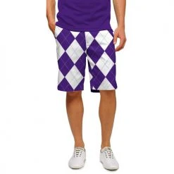 LoudMouth Purple & White Shorts -FAIRWAY GOLF Sales LOM0314 314a