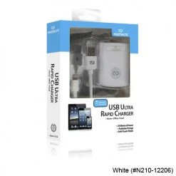 Naztech 2.1A Lightning 8 Pin Travel Charger -FAIRWAY GOLF Sales NAZ0004 4d