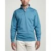 Peter Millar Heather Interlock Quarter Zip Sweaters W/ Logo -FAIRWAY GOLF Sales PTM0003 3