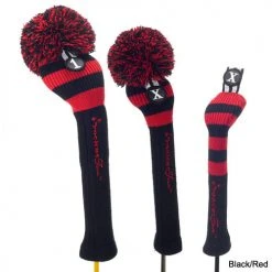 RocketTour Black Base Rugby Stripe Pom Pom Headcover -FAIRWAY GOLF Sales ROC0001 1b