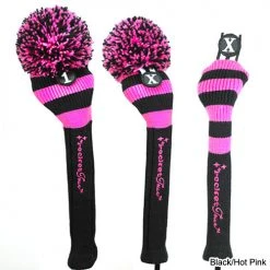 RocketTour Black Base Rugby Stripe Pom Pom Headcover -FAIRWAY GOLF Sales ROC0001 1d