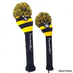 RocketTour Black Base Rugby Stripe Pom Pom Headcover -FAIRWAY GOLF Sales ROC0001 1e