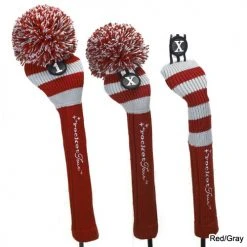 RocketTour Red Base Rugby Stripe Pom Pom Headcover -FAIRWAY GOLF Sales ROC0006 6c