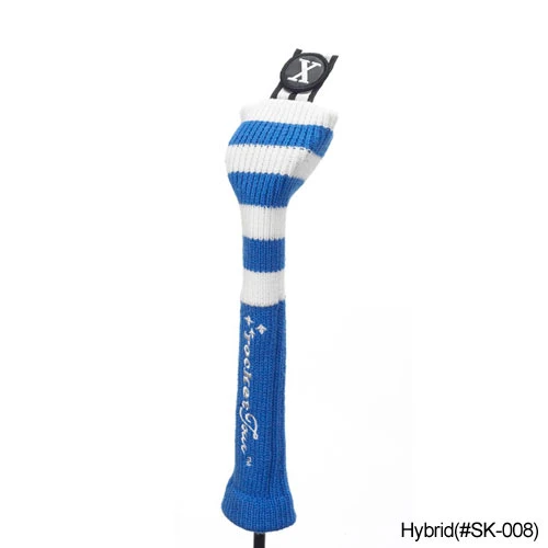 RocketTour Royal Blue Base Rugby Stripe Pom Pom Headcover 6 RocketTour Royal Blue Base Rugby Stripe Pom Pom Headcover - Image 4