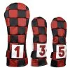 Rose & Fire Checkered Premium USA Leather Headcover -FAIRWAY GOLF Sales RSF0042 42