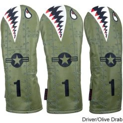 Rose & Fire Bomber/Warhawk Premium USA Leather Headcover -FAIRWAY GOLF Sales RSF0054e