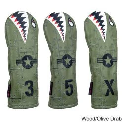 Rose & Fire Bomber/Warhawk Premium USA Leather Headcover -FAIRWAY GOLF Sales RSF0054g