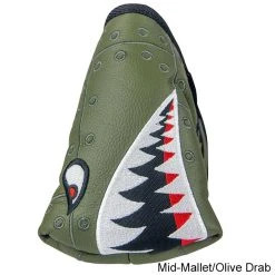 Rose & Fire Bomber/Warhawk Premium USA Leather Putter Covers -FAIRWAY GOLF Sales RSF0055b