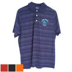 San Diego Gifts San Diego Gift Three Color Textured Stripe Polo Shirts