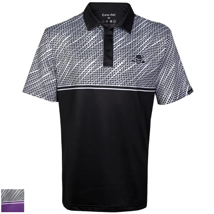 TattooGolf Tattoo Golf Houndstooth Cool-Stretch Golf Shirt 3 TattooGolf Tattoo Golf Houndstooth Cool-Stretch Golf Shirt