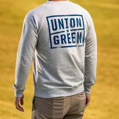Union Green Double Hit Statement French Terry Sweatshirt -FAIRWAY GOLF Sales UNG0006b