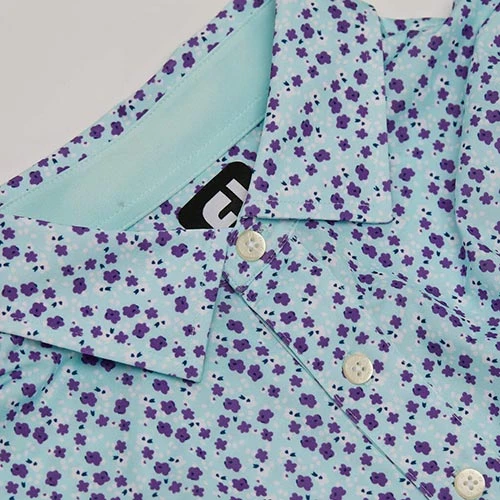 VokeyDesign Vokey Design FJ Lisle Flower Print W/ Self Collar 5 VokeyDesign Vokey Design FJ Lisle Flower Print W/ Self Collar - Image 3